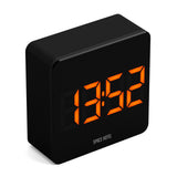 Newgate Space Hotel Orbatron Alarm Clock Black Case - Black Lens - Orange Led - Rear View