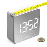 Newgate Space Hotel Orbatron Alarm Clock White Case - Silver Lens - White Led - Side View