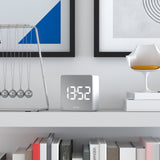 Newgate Space Hotel Orbatron Alarm Clock White Case - Silver Lens - White Led - Rear View
