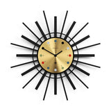 Newgate Stingray Wall Clock Black - Gold Dial - Side View