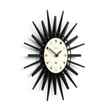 Newgate Stingray Wall Clock Black - White Dial - Front View