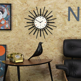 Newgate Stingray Wall Clock Black - White Dial - Side View