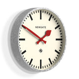 Newgate Universal Wall Clock Railway Dial Galvanised - Front View