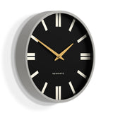 Newgate Universal Wall Clock Plaza Dial Grey - Front View