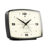 Newgate Brooklyn Alarm Clock - Black - Front View