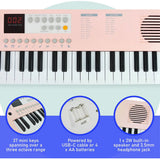 Axus Mini Keyboard 37 Key Keyboard - Pink - Front View