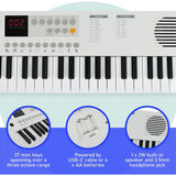 Axus Mini Keyboard 37 Key Keyboard - White - Front View