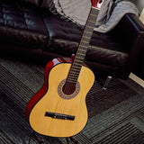 3rd Avenue Full Size Classical Guitar Pack - Natural - Side View