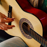 3rd Avenue 3/4 Size Classical Guitar Pack - Natural - Close-Up Angle