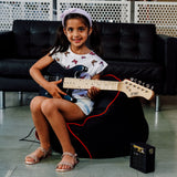 3rd Avenue Junior Electric Guitar Pack - Black - Front View