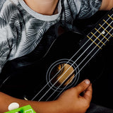 3rd Avenue Soprano Ukulele - Black - 45-Degree Angle