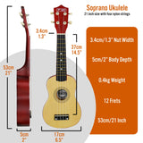 3rd Avenue Soprano Ukulele - Natural - Extra Image
