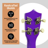 3rd Avenue Soprano Ukulele - Purple - Close-Up Angle
