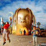 Travis Scott Astroworld Vinyl Album & Crosley Record Storage Display Stand - Front View