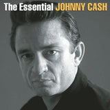 Johnny Cash The Essential Johnny Cash Vinyl Album & Crosley Record Storage Display Stand - Front View