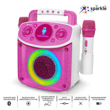 Singing Machine Mini Sparkle Bluetooth Karaoke Speaker - Pink - Side View