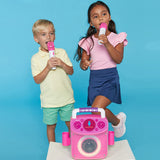 Singing Machine Mini Sparkle Bluetooth Karaoke Speaker - Pink - Top-Down View