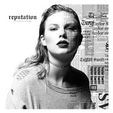 Taylor Swifts Reputation Vinyl Album & Crosley Record Storage Display Stand - Front View
