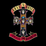 Guns & Roses Appetite For Destruction - Vinyl Album & Crosley Record Storage Display Stand - Top-Down View