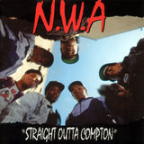 Crosley Record Storage Crate & N.W.A. Straight Outta Compton - Vinyl Album Bundle - Top-Down View