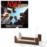 N.W.A. Straight Outta Compton - Vinyl Album & Crosley Record Storage Display Stand - 45-Degree Angle