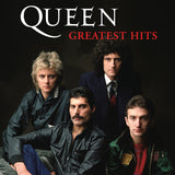 Crosley Record Storage Crate & Queen Greatest Hits - Double Vinyl Album Bundle - Front View