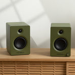 Victrola Automatic Turntable + Victrola Tempo Bookshelf Speakers Bundle - Green