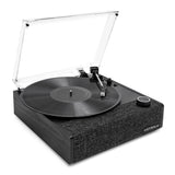 Victrola Eastwood II Turntable - Black + Bundled Record Storage Crate - Rear View