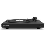 Victrola Hi-Res Onyx INT Turntable + Crosley Soho Turntable Stand - Natural - Front View