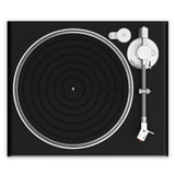 Victrola Hi-Res Carbon Turntable + Crosley Soho Turntable Stand - Natural - Front View