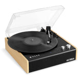 Victrola Eastwood Turntable + Bundled Crosley Record Storage Display Stand - Front View