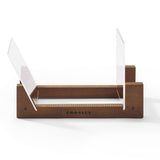 Victrola Revolution Go Turntable - Black + Bundled Crosley Record Storage Display Stand - Side View