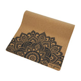 Yoga Design Lab Cork Yoga Mat 3.5mm Mandala Black - 45-Degree Angle