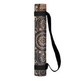 Yoga Design Lab Cork Yoga Mat 3.5mm Mandala Black - Top-Down View