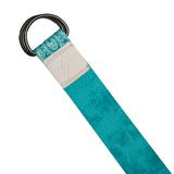 Yoga Design Lab Yoga Strap Mandala Turquoise - Top-Down View