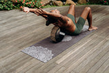 Yoga Design Lab Yoga Wheel Cork Mandala Black - Top-Down View