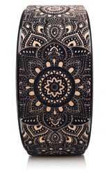Yoga Design Lab Yoga Wheel Cork Mandala Black - 45-Degree Angle