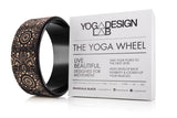Yoga Design Lab Yoga Wheel Cork Mandala Black - Close-Up Angle