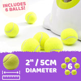 Automatic Ball Launcher Throwing Machine Dog Toys Interactive Tennis Pet 3Balls - Top-Down View