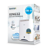 Ionmax ION632 10L/day Desiccant Dehumidifier CHOICE Recommended & Sensitive Choice Approved - Close-Up Angle