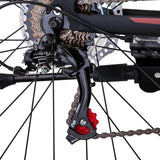 Trinx MTB Mens Mountain Bike 26 inch Shimano Gear 21-Speed [Colour: Matt Black White/Red] [Size Of Frame: 21 inches] - 45-Degree Angle