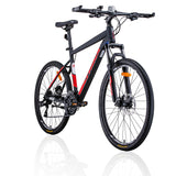 Trinx M600 Mountain Bike 24 Speed MTB Bicycle 17 Inches Frame Red - Front View
