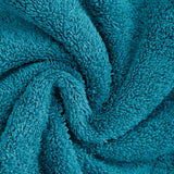 Linenland 4 Piece Cotton Bath Towels Set - Blue - Front View
