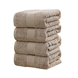 Linenland 4 Piece Cotton Bath Towels Set - Sandstone - Front View