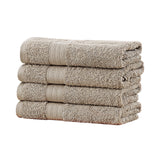 Linenland Bath Towel 4 Piece Cotton Hand Towels Set - Sandstone - Front View