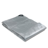 Heavy Duty Silver Black Tarp Tarpaulin 2.4x3m - Front View