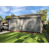 Outdoor Roller Blind Sun Screen Awning With Aluminium Hood 1.8, - Rear View