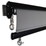 Outdoor Roller Blind Sun Screen Awning With Aluminium Hood - Side View