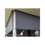 Outdoor Roller Blind Sun Screen Awning With Aluminium Hood - 45-Degree Angle