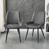 Tyler Fabric Chair (Set of 2) - Grey - Front View